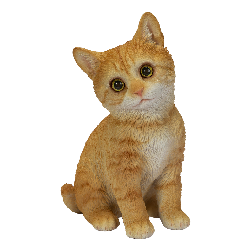 首をかしげる茶トラ猫