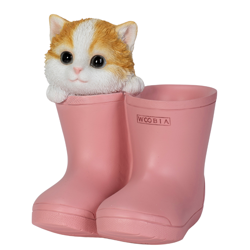 茶トラ白猫長靴ジャー