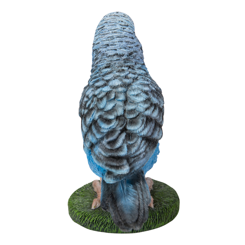 揺れる青いセキセイインコ