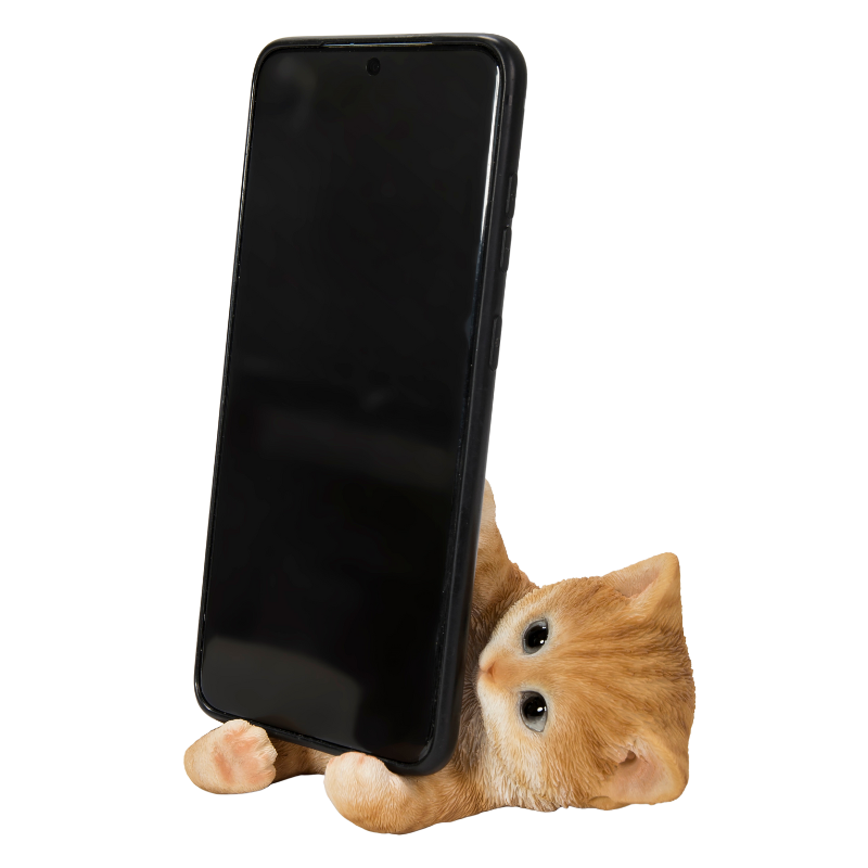 茶トラ猫のスマホスタンド