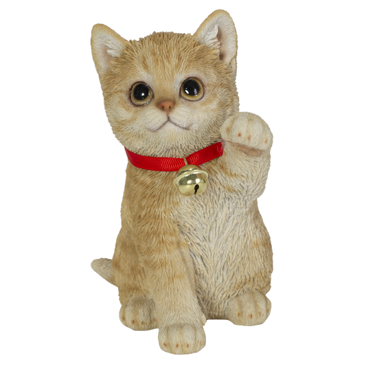 左手を上げるダークビスケットとら招き猫