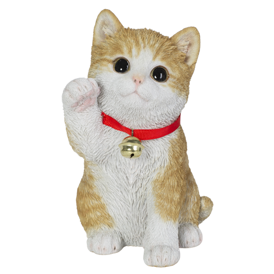 右手を上げるビスケットとら白招き猫