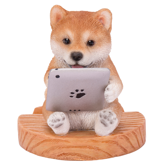 タブレットを見る柴犬 スマホスタンド