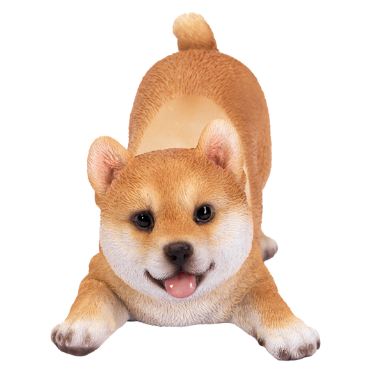 寝そべる柴犬スマホスタンド