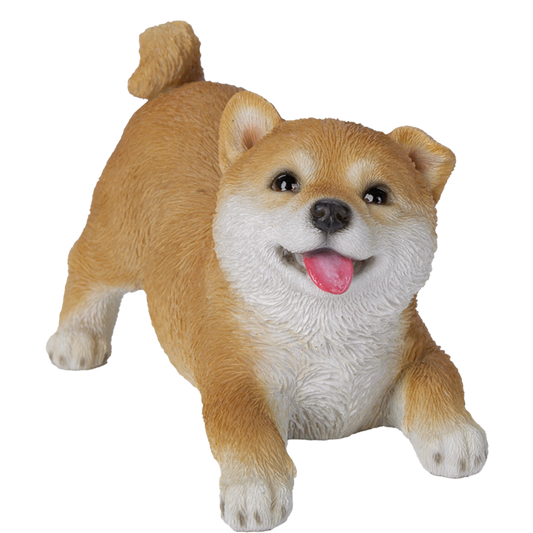 喜ぶ柴犬