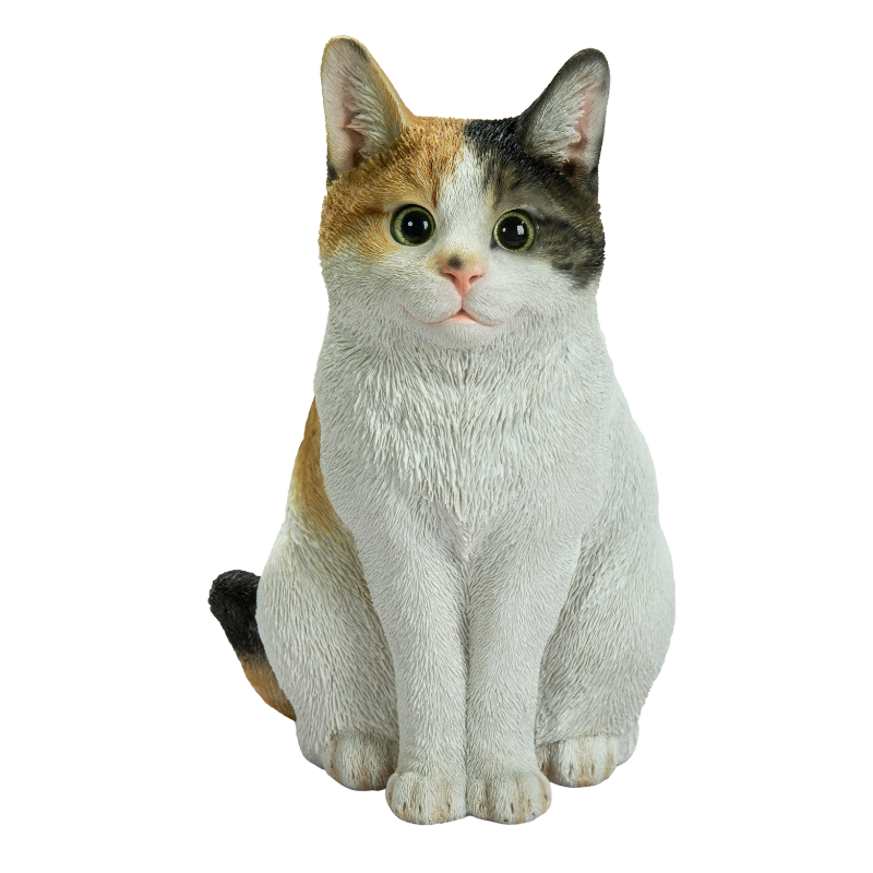 お座り三毛猫