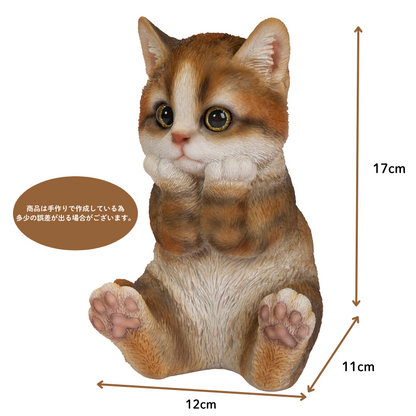 頬杖をつくキジトラ白猫