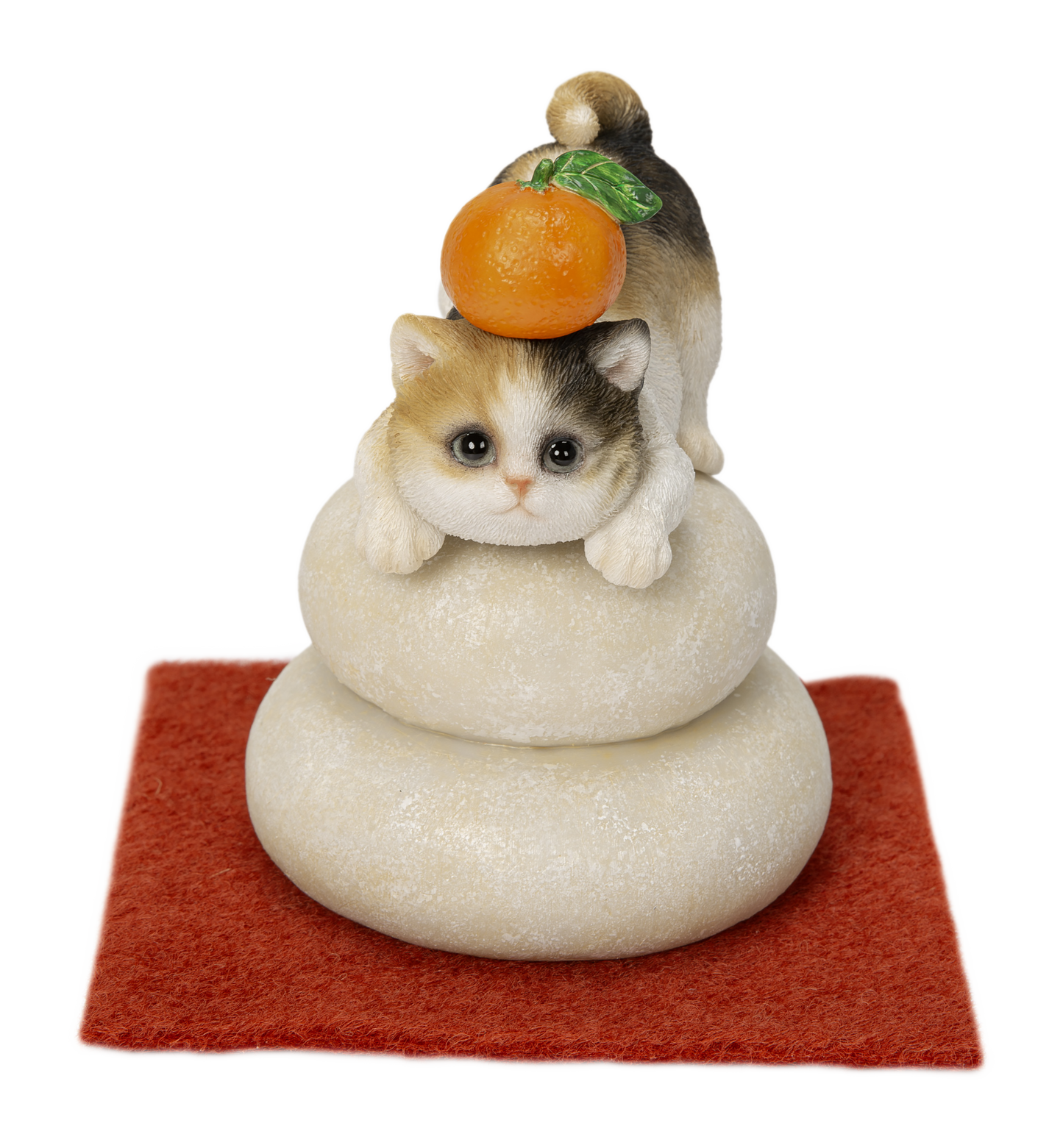 鏡餅飾り 三毛猫