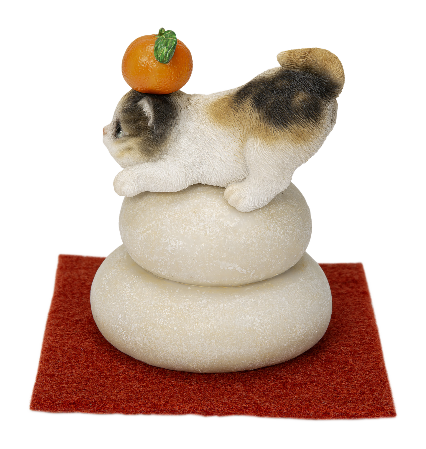 鏡餅飾り 三毛猫