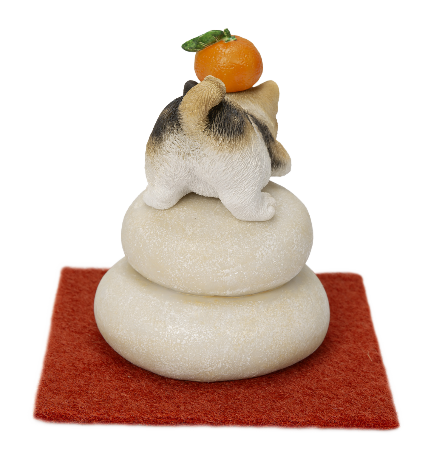 鏡餅飾り 三毛猫