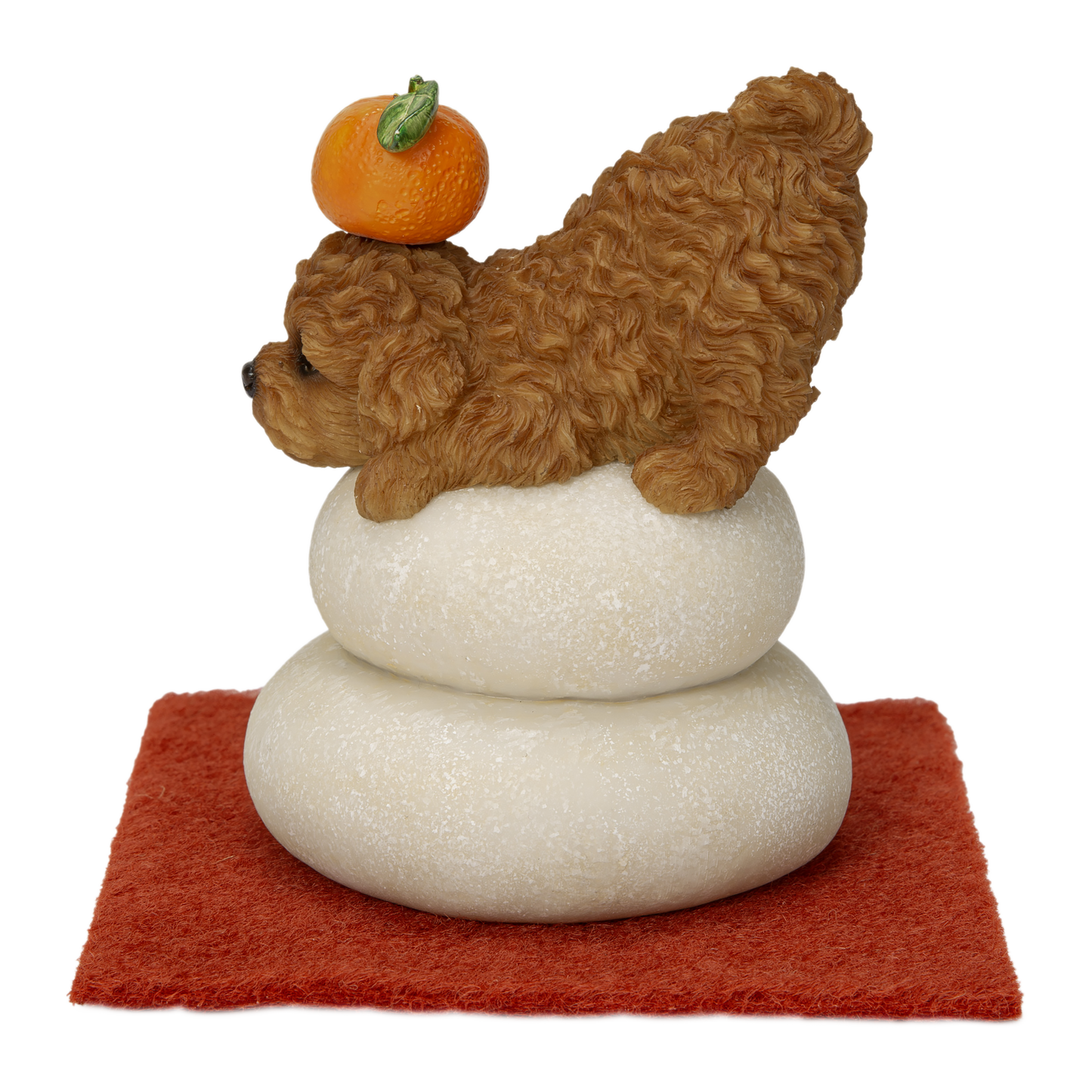 鏡餅飾り トイプードル レッド