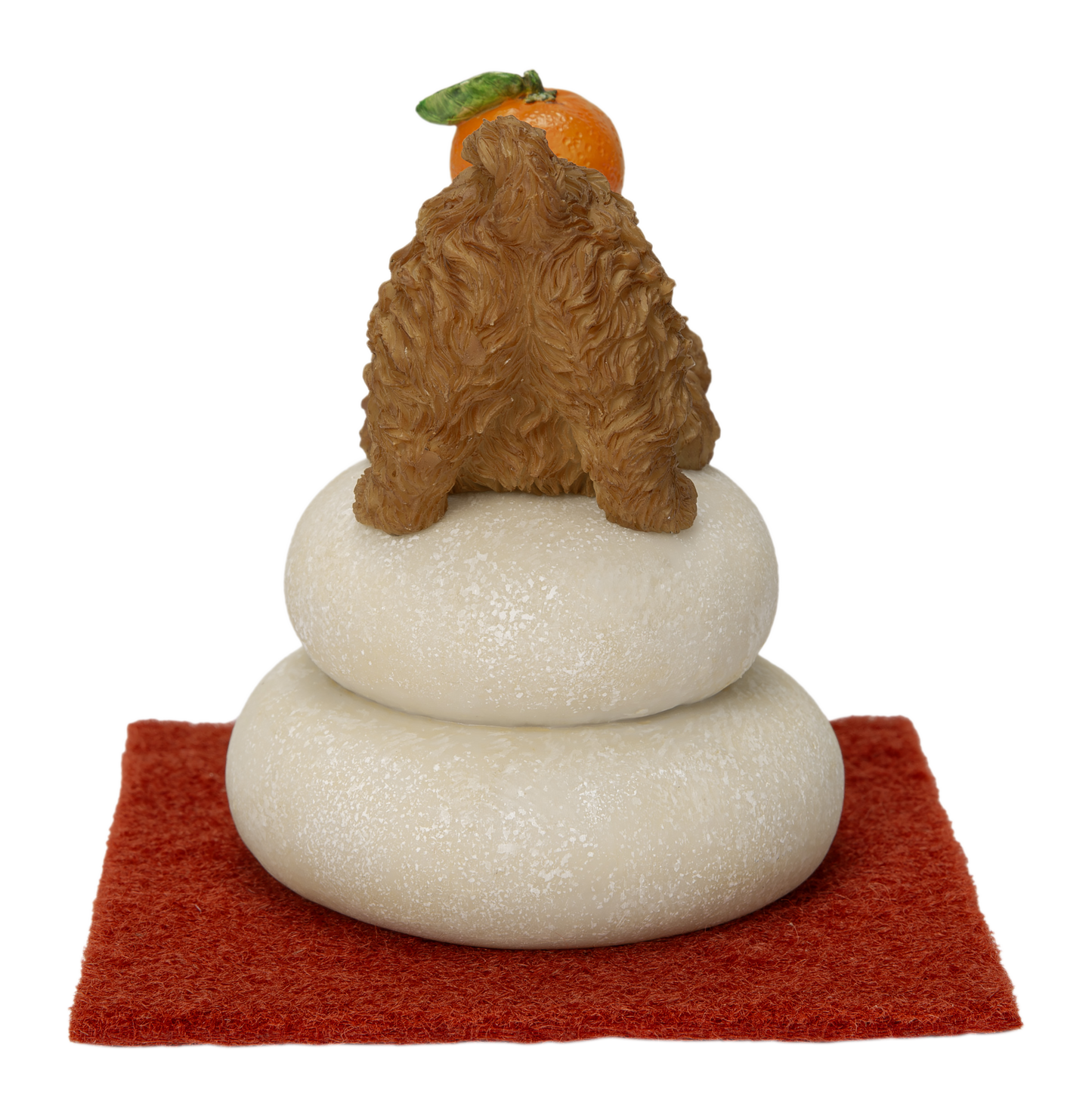 鏡餅飾り トイプードル レッド