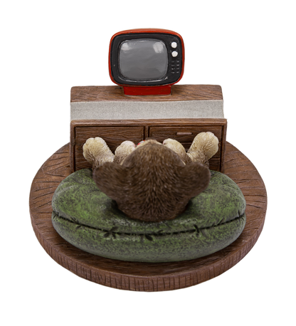 テレビを見るチワワ ブラウン スマホスタンド