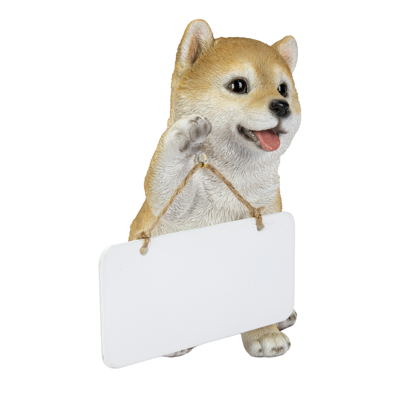 右手でボードを持つ柴犬｜WooBia公式オンラインショップ