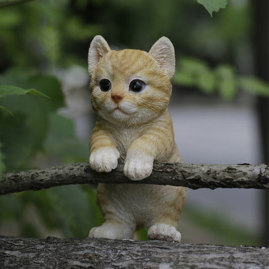 縁飾り 茶トラ猫