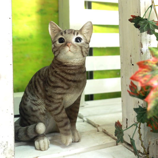 巻き座りサバトラ猫（大）