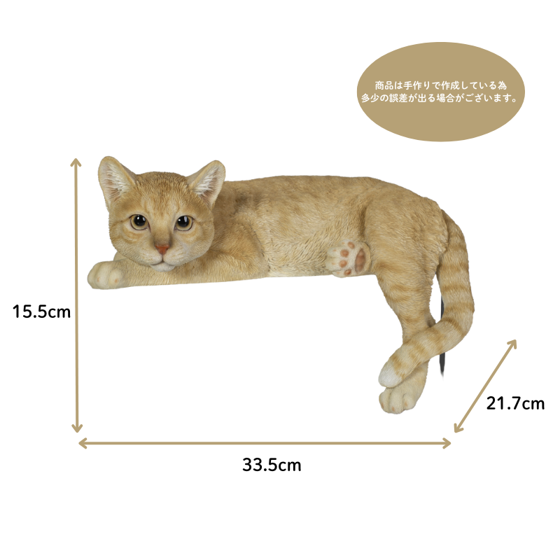 横たわるダークビスケット猫